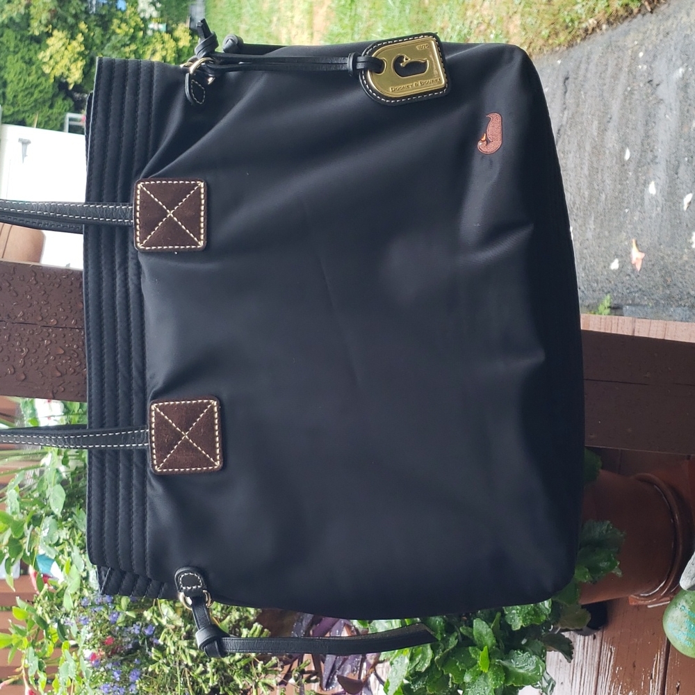 Dooney & Bourke Black Nylon/Canvas Purse Handbag Tote